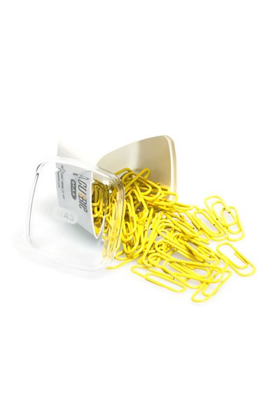 Mas 1264 Paper Clip Colorful Cubbie 28 Mm Yellow (8 Boxes)