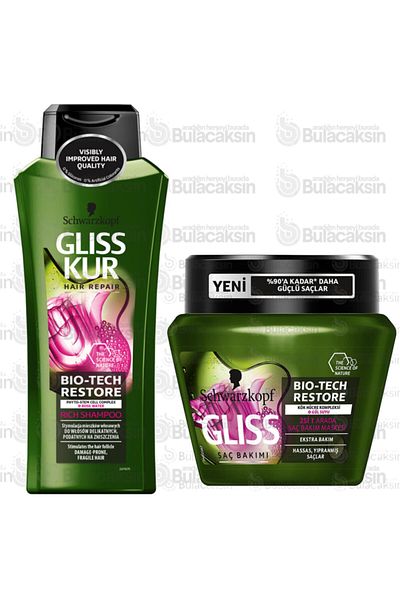 Gliss Bio-Tech Restore Strengthening Shampoo and Hair Mask Set