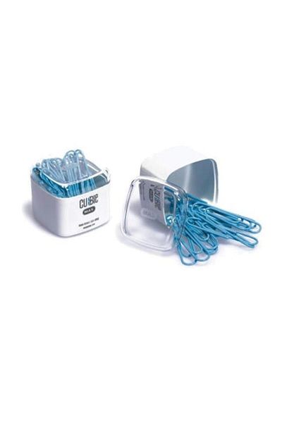 Mas 1264 Paper Clip Colored Cubbie 28 Mm Light Blue (8 Boxes)