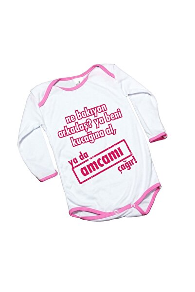 EJOYA Unisex White Bebel Call My Uncle Themed Zıbın 79869