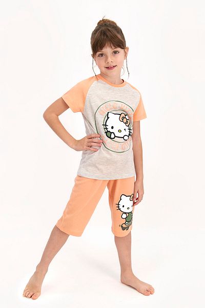 Hello Kitty Costum Capri cu licență bej pentru fete