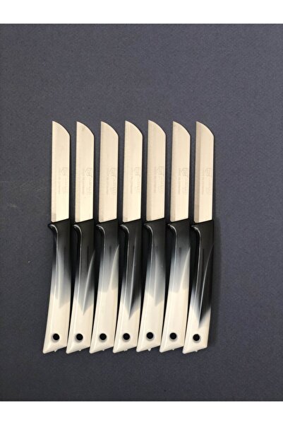 Solingen 6'lı Tırtıklı Elegans Model Füme Rengi Meyve Sebze Bıçağı
