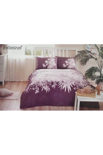Özdilek Single Pique Set Botanical Plum