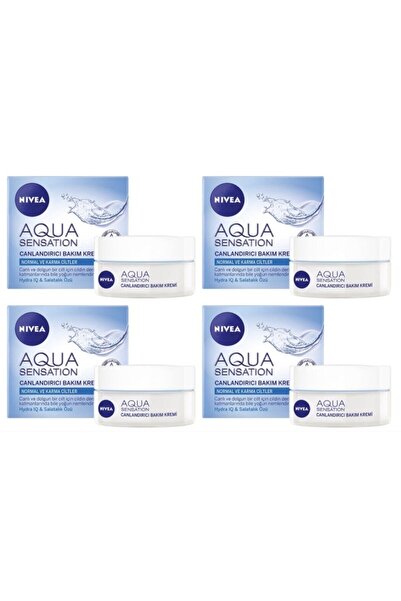 NIVEA Aqua Sensation Canlandırıcı Yüz Bakım Kremi 50 Ml 4 Adet