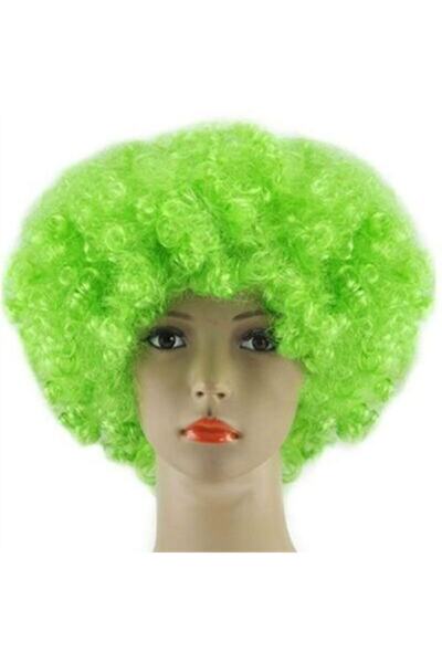 Genel Markalar Peruk Kıvırcık Model Bonus Yeşil Renk Parti Eğlence