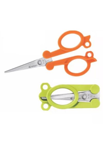 Kangaro FL-43/y Green Folding Scissors 112mm
