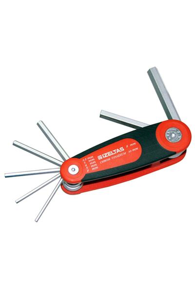 İzeltaş 7 Piece Cassette Allen Allen Key Set - 2.5-10