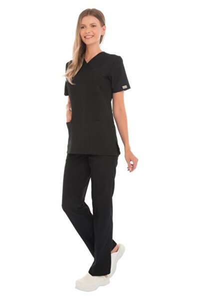 VEHBİ Women Doctor Nurse Jersey Scrubs Alpaca Fabric Hospital Nursing Team (E...