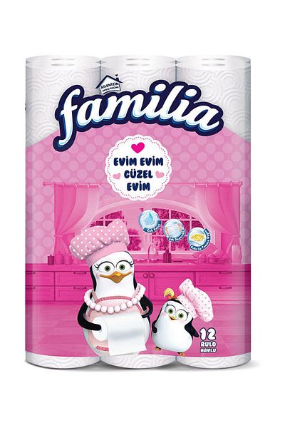 Familia New Pack of 12 Beautiful Home Paper Towels