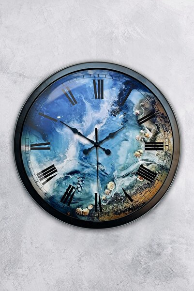 Platin Saat هدية ساعة حائط معدنية سوداء مقاس 40 سم