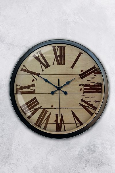 Kasva Concept Gift 40 cm Black Metal Design Wall Clock