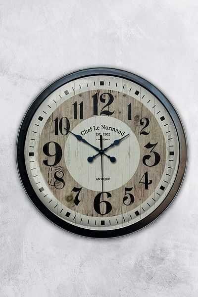 Kasva Concept Gift 40 Cm Black Metal Large Digit Wall Clock