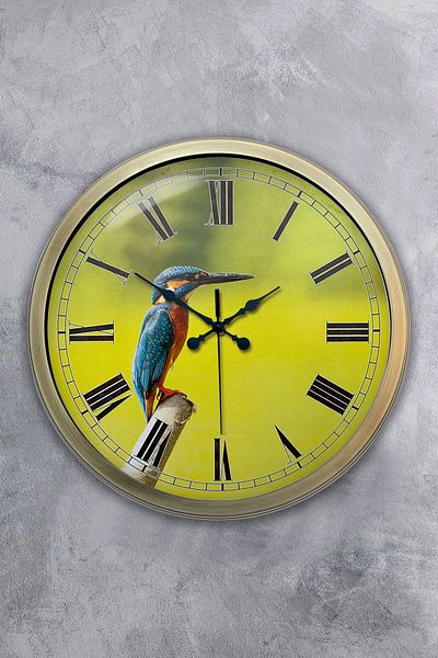 Kasva Concept 40 cm Antique Metal Bird Wall Clock