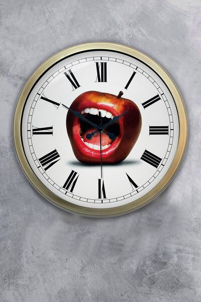 Platin Saat ساعة حائط هدية بفم معدني عتيق مقاس 40 سم