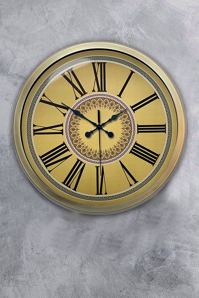 Kasva Concept 40 cm Antique Metal Roman Numeral Wall Clock