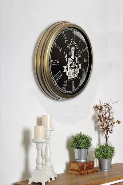 Kasva Concept 40cm Tumbled Metal Kitchen Wall Clock