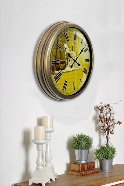 Kasva Concept Antique Metal Princess Wall Clock 40 cm