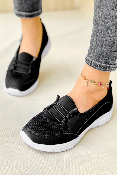 Lal Shoes & Bags Pantofi de sport casual pentru femei Ferry, confortabili, alb negru