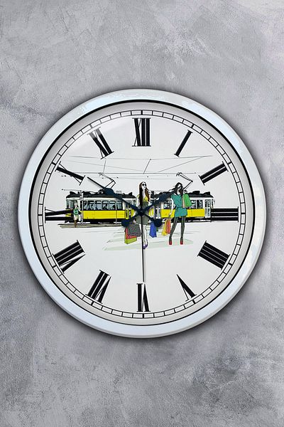 Kasva Concept Gift 40 cm White Metal Fashion Wall Clock