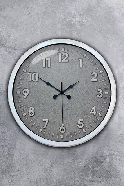 Kasva Concept Gift 40 cm White Metal Classy Wall Clock