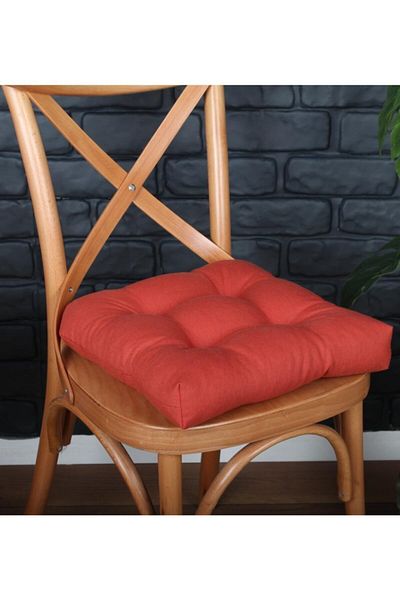 ALTINPAMUK Pernă pentru scaun pufoasă din gresie aurie cu șireturi speciale cusute 40x40cm