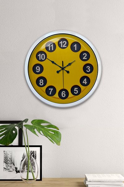 Kasva Concept Gift 40 cm White Metal Vintage Telephone Wall Clock