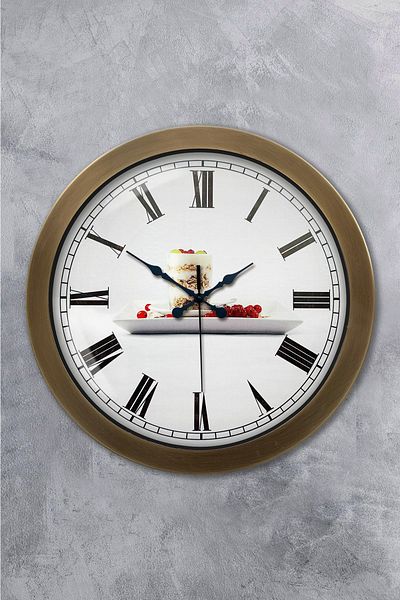 Kasva Concept Gift 36 cm Antique Metal Kitchen Wall Clock