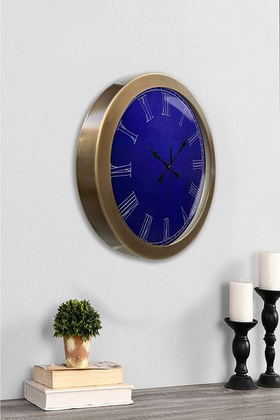 Kasva Concept Gift 36 cm Antique Metal Purple Wall Clock