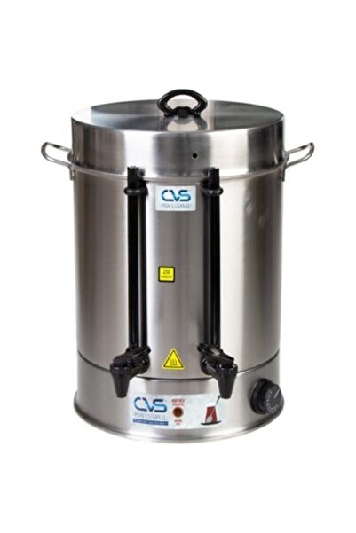 CVS 80 Bardak Elektrikli Çift Musluk Çay Otomatı Semaver Makinesi