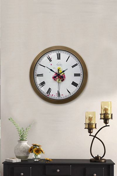 Kasva Concept Gift 36 cm Antique Metal Ballerina Wall Clock