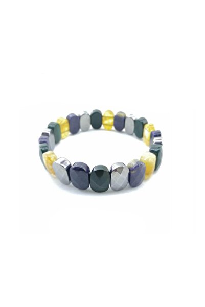 OSMANLI DOĞAL TAŞ Sertifikalı Özel Tasarım Bileklik - Sitrin Taşı Obsidyen Te...