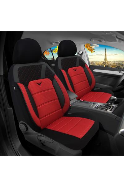 Oto Pandami Lada Vesta Sw Kombi & Sw Cross 2015 Uyumlu 1+1 Kırmızı Koltuk Kılıfı