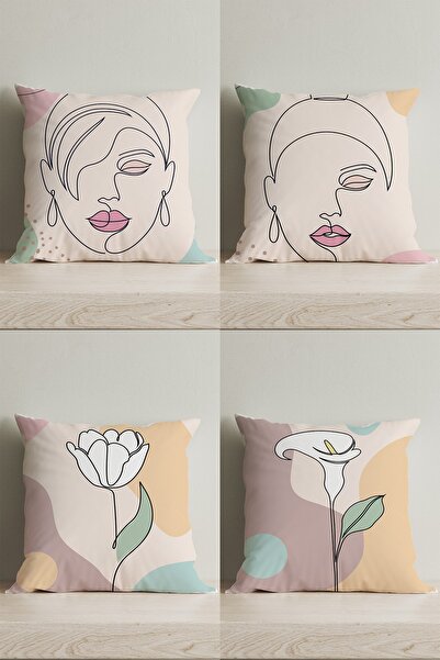 LadiesHome Huse pentru perne decorative digitale cu două fețe cu design speci...