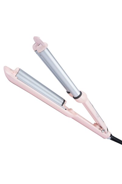 Yui Pink Ceramic Water Wave (WAG) Curling Iron with LED Indicator - Fine Curl