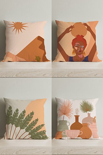 LadiesHome Husă de pernă decorativă, imprimată digitală, cu două fețe, cu des...