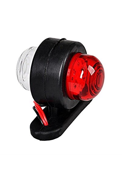 Akyol Mini Takoz Tek Ledli Kırmızı-beyaz 12v-24v 10adet Led Pozisyon Lambası