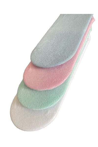 socksbox 4 ζευγάρια πολύχρωμες γυναικείες κάλτσες μπαλαρίνας από μπαμπού σιλικόνης χωρίς ραφή/36-41