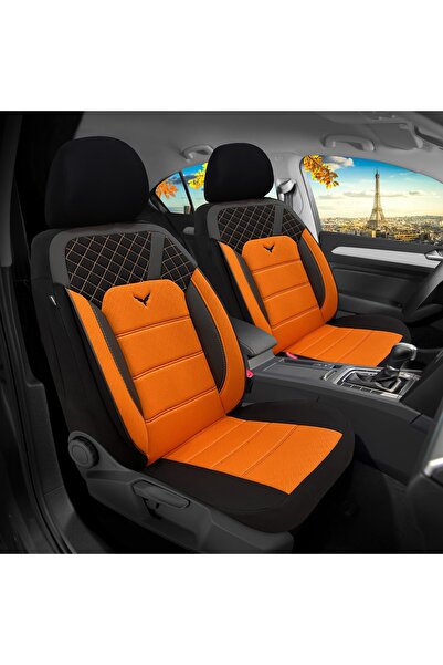 Oto Pandami Renault Captur 1 2013-2019 Uyumlu 1+1 Turuncu Koltuk Kılıfı