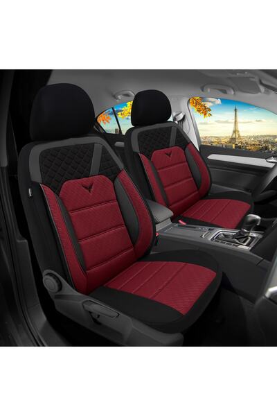 Oto Pandami Seat Leon Cupra 2017 Uyumlu 1+1 Bordo Koltuk Kılıfı