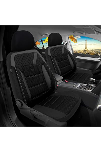 Oto Pandami Dacia Logan 2. Gen. 2012 Uyumlu 1+1 Siyah Koltuk Kılıfı