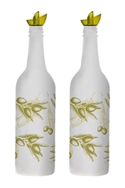 krommet إبريق زيت زجاجي مزدوج مطلي باللون الأبيض سعة 750 سم مكعب