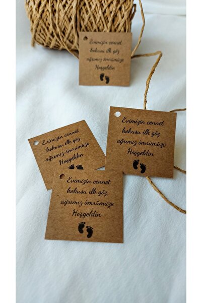 Çikoleyt Design كرافت مرحبًا بألم العين الأولى - فتحة دائرية (4*4 سم) 50 قطعة