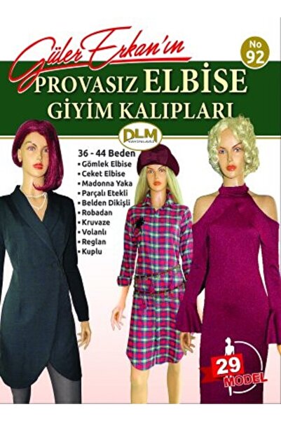 Dilem Yayınları Güler Erkan Elbise Giyim Kalıpları 36-44 Beden No: 92