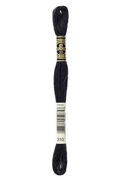 Dmc 2 Pieces of Muline Yarn Color: 310 (Black)