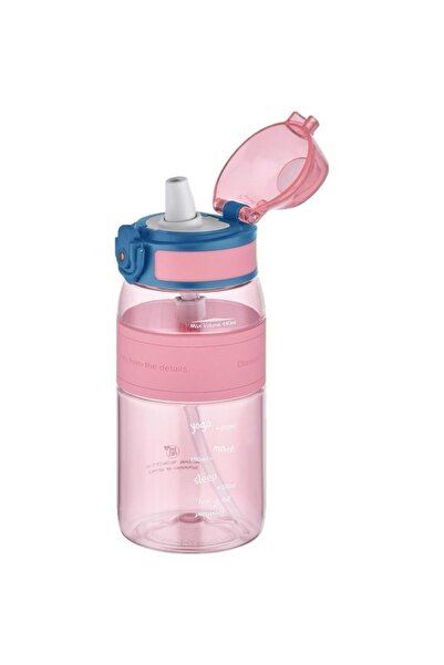 Uzspace Tritan Water Bottle with Straw 440ml 4105 Pink