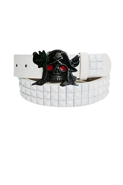 targay Ζώνη με καρφιά σε στυλ Gothic Punk Metallica με καουμπόικη αγκράφα