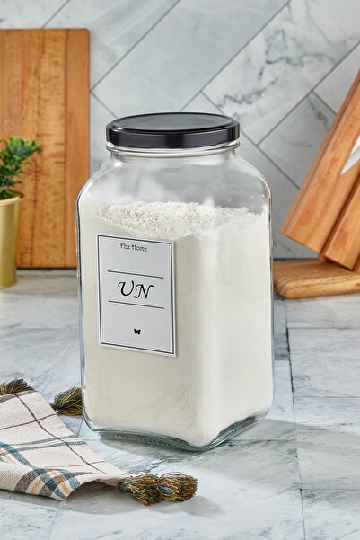 FBZhome Dekoratif Mutfak Düzenleyici Un Kavanozu ( 3000cc )