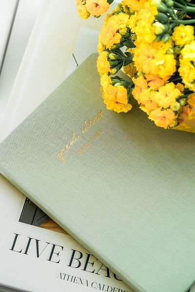 Matt Notebook Caiet cu copertă rigidă 14x20 simplu, fără linii, verde