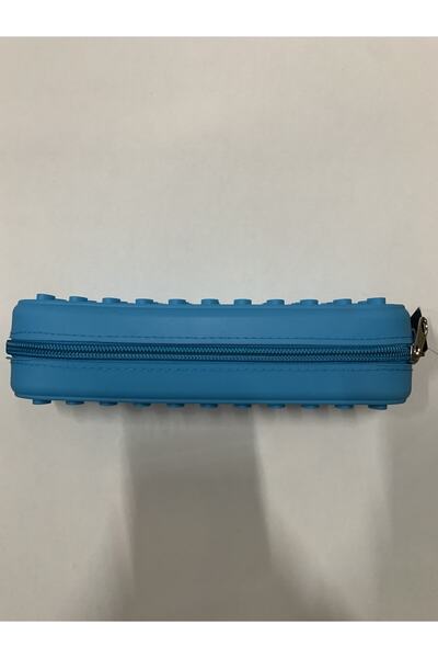 Ceo Silikon Kalem Çantası Kalpli Model Mavi Kl0015