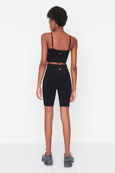 Jerf Vella - Siyah Yüksek Bel Toparlayıcı Biker Tayt